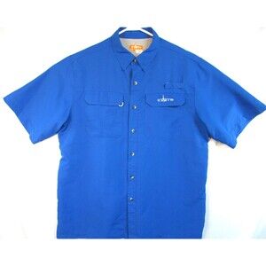 Habit Shirt Mens Large Blue Marlin Short Sleeve Performance Fishing Outdoor